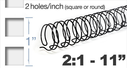 Twin Loop Wire-O Bindings 2:1 Pitch