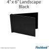 4" H x 6" W Black Cloth Pinchbook™ Photo Books [Landscape, No Window] (10/bx) - 8546BLKCLLNW