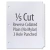 Single-Reverse Collated 1/5 Copier Tabs, Plain White (3-Hole) 250 sets - 101003903H